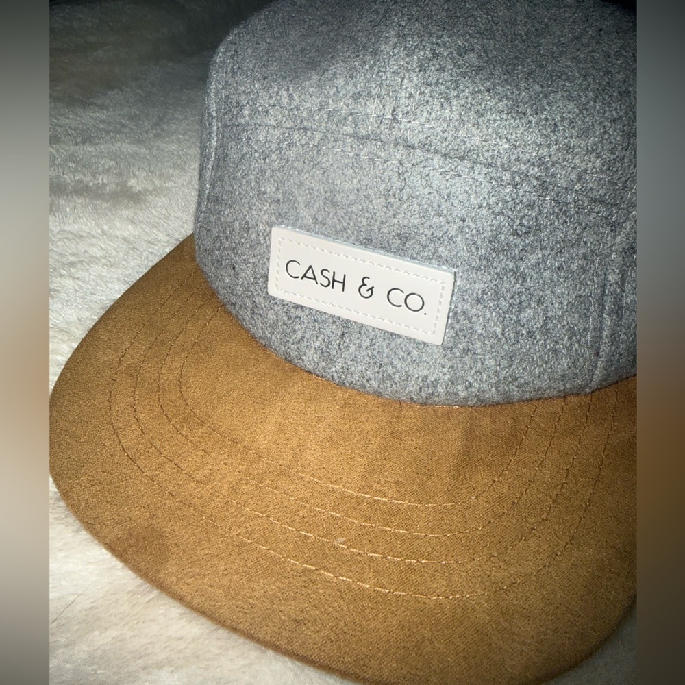 Cash & Co Kids Western Trucker Hat Rodeo Cowboy Suede Ranch Cap S/M New Gray Tan